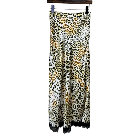 NEW Cara Cara Kaia Silk Slip Skirt Cheetah Natural Size XS - Picture 5 of 11